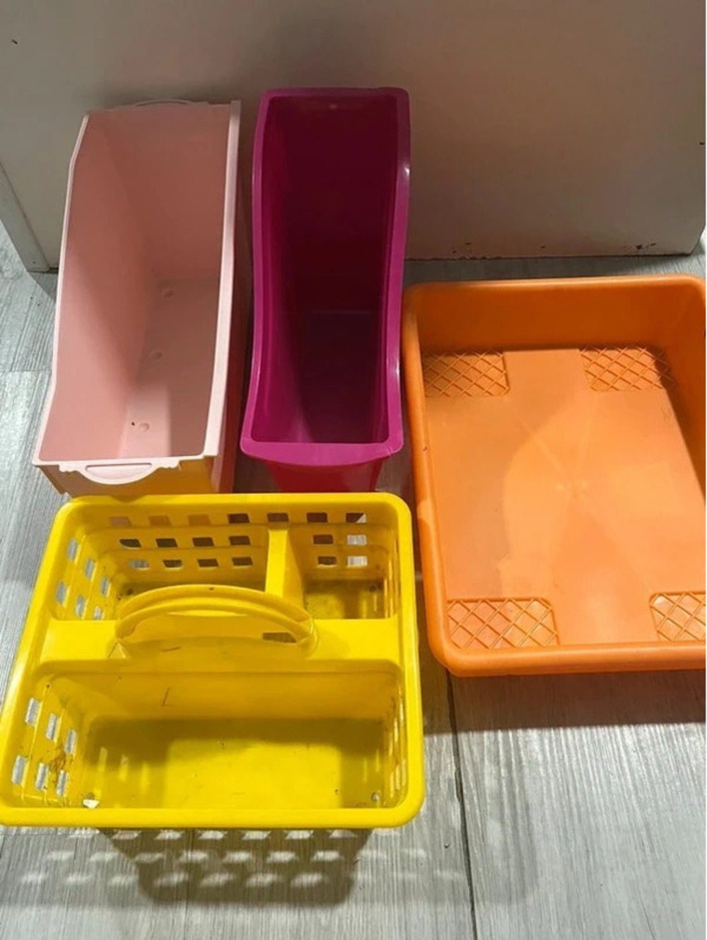 4 pc school desk book organizer storage